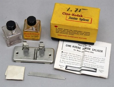 Filme Cine-KODAK Vintage Junior Splicer 8mm & 16mm com Caixa/Instruções/Raspador - Imagem 1 de 4