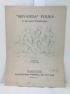 Shvanda Polka Jaromir Weinberger Piano Solo Keyboard Organ Songbook Sheet Music - Picture 1 of 6