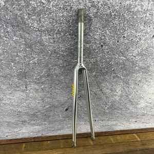 Vintage Time Fork 700c 1 Threaded Aluminum Leg Steel Steerer 8.75" Silver - Picture 1 of 19