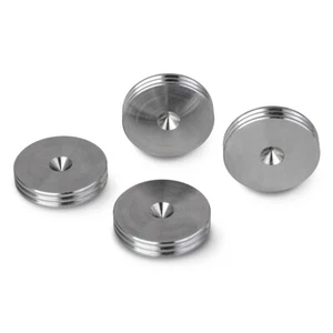 PrecisionGeek CNC XLARGE SLIM Stainless Steel Speaker Spike Pads 40mm 4pcs - Picture 1 of 2
