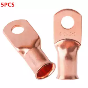 5x Ring Cable Lug Crimp Copper Terminals Power Ground Wire 3/0 Ga AWG 3/8" Stud - Picture 1 of 4
