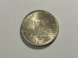 Monnaie Frankreich 2 Franken Silber Säerin 1914 C (203-36) - Bild 1 von 4