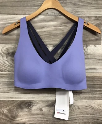 Sujetador Lululemon Light Strides * Ultralu Talla 10 Copa A/B Hierro Púrpura IRNP 24865 Foto 1 de 4