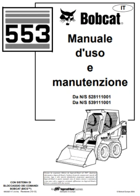 CD LIBRETTO MANUALE USO E MANUTENZIONE  BOBCAT 553 IN ITALIANO - Immagine 1 di 2
