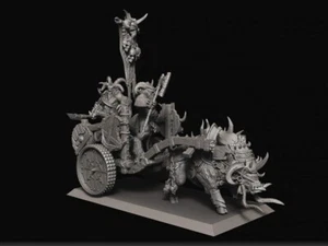 Beastmen Razortusk Chariot - Wargames - 9th age - tabletop gaming - old world - Imagen 1 de 2