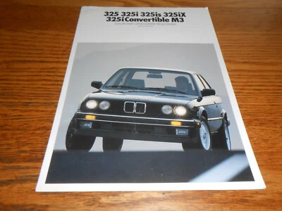 BMW 325i 325is 325iX 325i 1988 convertible y folleto de tapicería y color M3 Foto 1 de 2