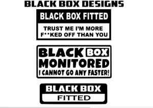 Caja Negra Ajustada muchos diseños Divertido/Calcomanía/Pegatina/Colores/Velocidad/Lento/Coche/Furgoneta - Imagen 1 de 9
