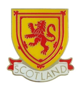 Enamel Pin Badge - SCOTLAND RAMPANT LION SHIELD - Lapel Pin Brooch SCOTLAND - Picture 1 of 1