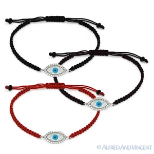 Evil Eye Turkish Nazar Greek Hamsa Kabbalah Charm 925 Sterling Silver Bracelet - Picture 1 of 4