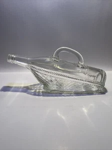 Vintage Glass Wine Basket Decanter; No Lid (London Winery, Glass Decor) - Picture 1 of 8