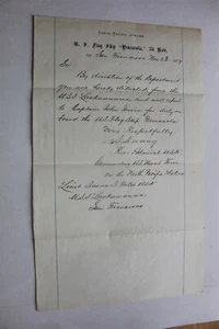 MARINEABTEILUNG DOKUMENT 1877 - RÜCKADMIRAL ALEXANDER MURRAY AUTOGRAMM USS PENSACOLA - Bild 1 von 5