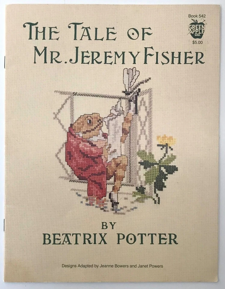 New Green Apple Cross Stitch Chart Beatrix Potter Tale of Mr.Jeremy Fisher - Image 1 of 1