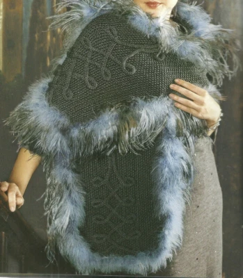 Chal Dante's Beatrice PATRÓN DE TEJIDO INSTRUCCIONES SOLO de revista Foto 1 de 2