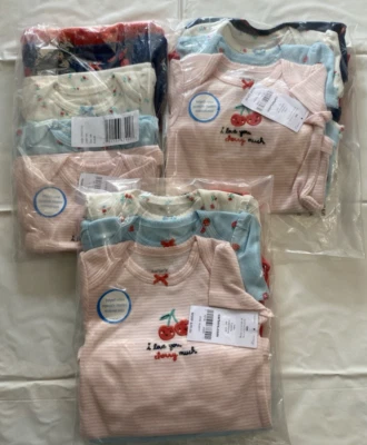 Pack de 5 bodys de manga corta Carter's para bebé niña, multicolor Foto 1 de 4