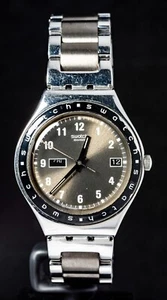 Orologio Swatch Irony Mahagany Diver Uomo Quarzo-- Funzionante, Cassa Ø37mm - Foto 1 di 8