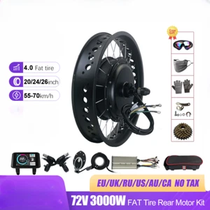 72V 3000W Snow Electric Bike Conversion Kit Wheel Hub Motor Dropout 170mm/190mm - Picture 1 of 20