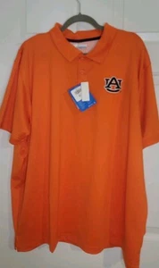 NWT Men's XXL Columbia Auburn University Tigers Orange Polo Shirt Vent - Picture 1 of 5