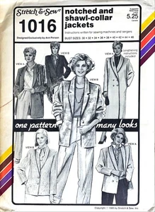 Vintage 1985 Ann Person Jacke Schnittmuster ungeschnitten Stretch & Nähen Blazer Brustweite 30-46 - Bild 1 von 3