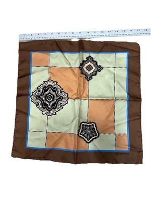 Bufanda Etro 17" Cuadrada Arte para Usar Exquisita 100% Seda Italia. Moderno. Foto 1 de 4