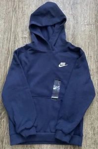 Nike Kids Fleece Pullover Hoodie Navy Blue Sz Medium FD3000-410 - Picture 1 of 5