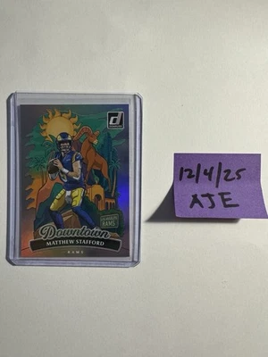 Estuche Panini Donruss Matthew Stafford 2025 Downtown #6 Los Angeles Rams Hit Foto 1 de 2