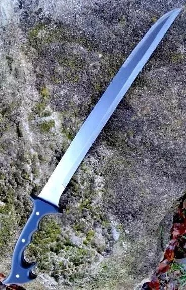 Herramienta D2 hecha a mano personalizada de 25" acero desmotadora táctica con funda de cuero/rep Foto 1 de 4