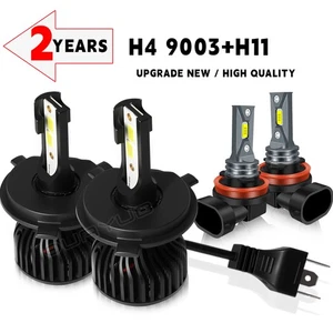 6000K LED Headlight Hi/Lo Fog Light Bulbs Combo Kit For Toyota Tundra 2014-2021 - Picture 1 of 17