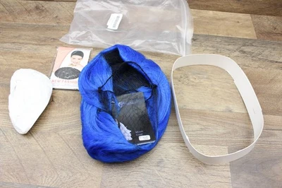 熊雄乐短卷曲海军蓝假发角色扮演动漫 Sazanami Jun 男式服装 — 第 1/4 张图片