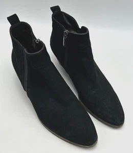 Stivali Aquatalia donna 8,5 neri scamosciati stivaletti zip laterale Italia 1,5" eleganti - Foto 1 di 8