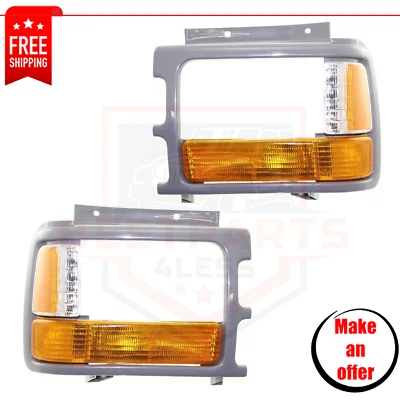 Parking Light set of 2 pc amber lens for 1991-1996 Dodge Dakota Base, Sport - Image 1 of 4