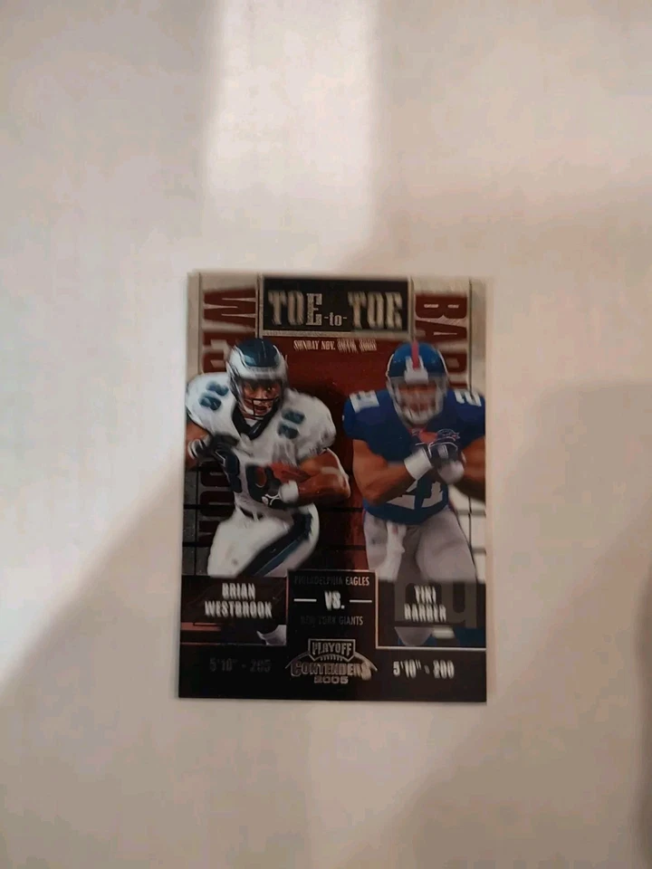 2005 Playoff Contenders - Toe to Toe #TT-31 Tiki Barber, Brian Westbrook /450 - Image 1 of 2