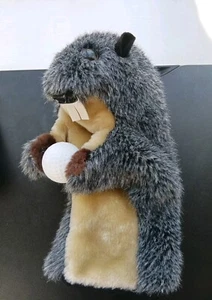 Caddyshack Style Gopher Plüsch Golfschläger Kopfbedeckung Kopfbedeckung Murmeltier mit Ball - Bild 1 von 5