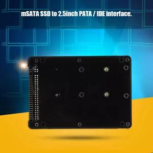 Black Hard Drive Box MSATA SSD To IDE 2.5 In PATA/IDE Parallel Port Hard Dis Fit - Picture 1 of 9