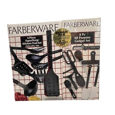 Vintage Farberware Kitchen Tool Set SuperTemp Gadget Set 14 Piece NEW SEALED - Image 1 of 4