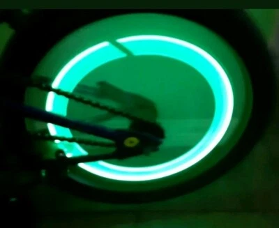 4 X ACESSÓRIOS DE LUZES DE PNEU ARO HASTE VÁLVULA LED VERDE 4 UR CHEVY FORD LINCOLN ETC - Imagem 1 de 4