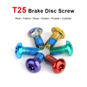Mountain Mtb Bike Brake Disc Bolts Screws T25 M5x10mm 6Pcs Rotor Cycling - Picture 1 of 17