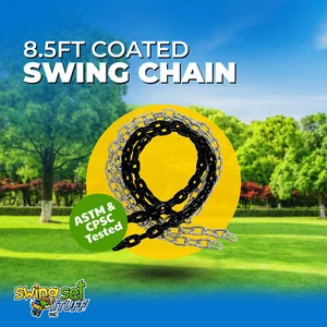 JUEGO SWING STUFF 8 1/2 FT CADENA RECUBIERTA NEGRO 0056 - Imagen 1 de 7