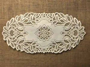 11.5 x 23" Lace Table Runner Ivory Artistry Livingroom Bedroom Dining Room - Picture 1 of 3