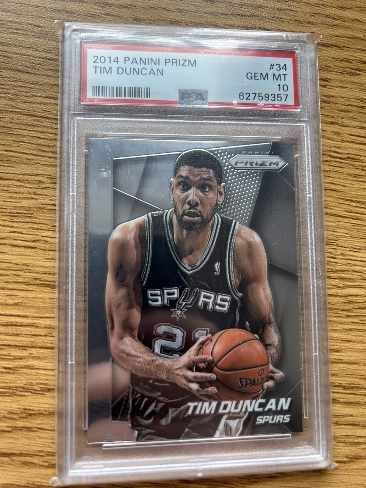2014-15 Panini Prizm Tim Duncan #34 HOF PSA 10 GEM MT SPURS