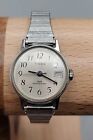 Vintage Timex Ladies Automatic Watch 6" Expansion Band 25mm Case Day Window