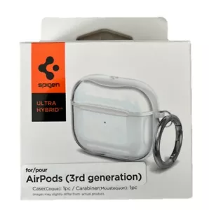 Spigen 2021 Apple AirPods 3rd Gen Hybrid Clear Protective Case Jet White New - Picture 1 of 3