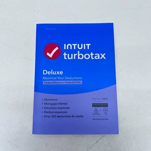 Intuit TurboTax Deluxe Year 2023 Windows & Mac CD Disk - ONLY FEDERAL - Picture 1 of 3