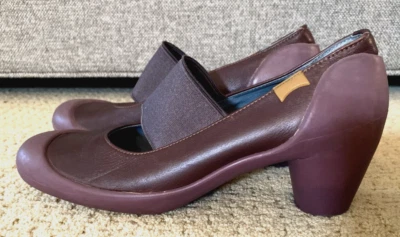 Zapatos de salón CAMPER de cuero ciruela Minnie Mary Janes EU 39 de colección años 90 Foto 1 de 4