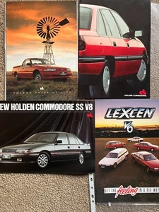 4x Rare VN Holden Commodore SS V8 VG Ute Toyota Lexcen V6 Dealer Sales Brochures - Picture 1 of 11