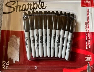 Sharpie Permanentmarker mit feiner Spitze schwarz 24 Stück  - Bild 1 von 2