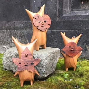 Wooden Korok Statue Handicraft Decoration Game Lovers Zelda Breath of The Wi a - Picture 1 of 18