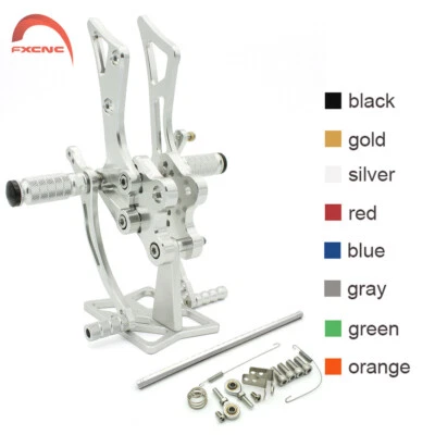 For Yamaha FZ1 FZ8 2001-2002 2003 2004 2005 CNC Adjustable Footpegs Rearset - Image 1 of 4