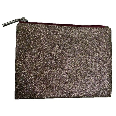 Bolsa de maquiagem cosmética Bath & Body Works glitter rosa bolsa com zíper 7 x 5" - Imagem 1 de 4