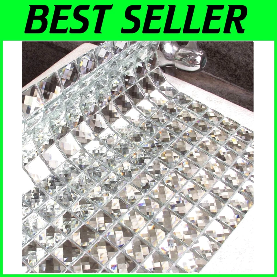 Salpicadero espejo cristal diamante - azulejos de 3/4 pulgadas Foto 1 de 4