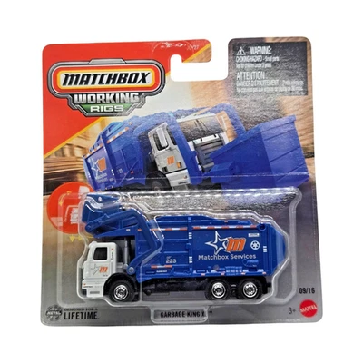 Matchbox Garbage King XL #9 2025 azul plataformas de trabajo Foto 1 de 3